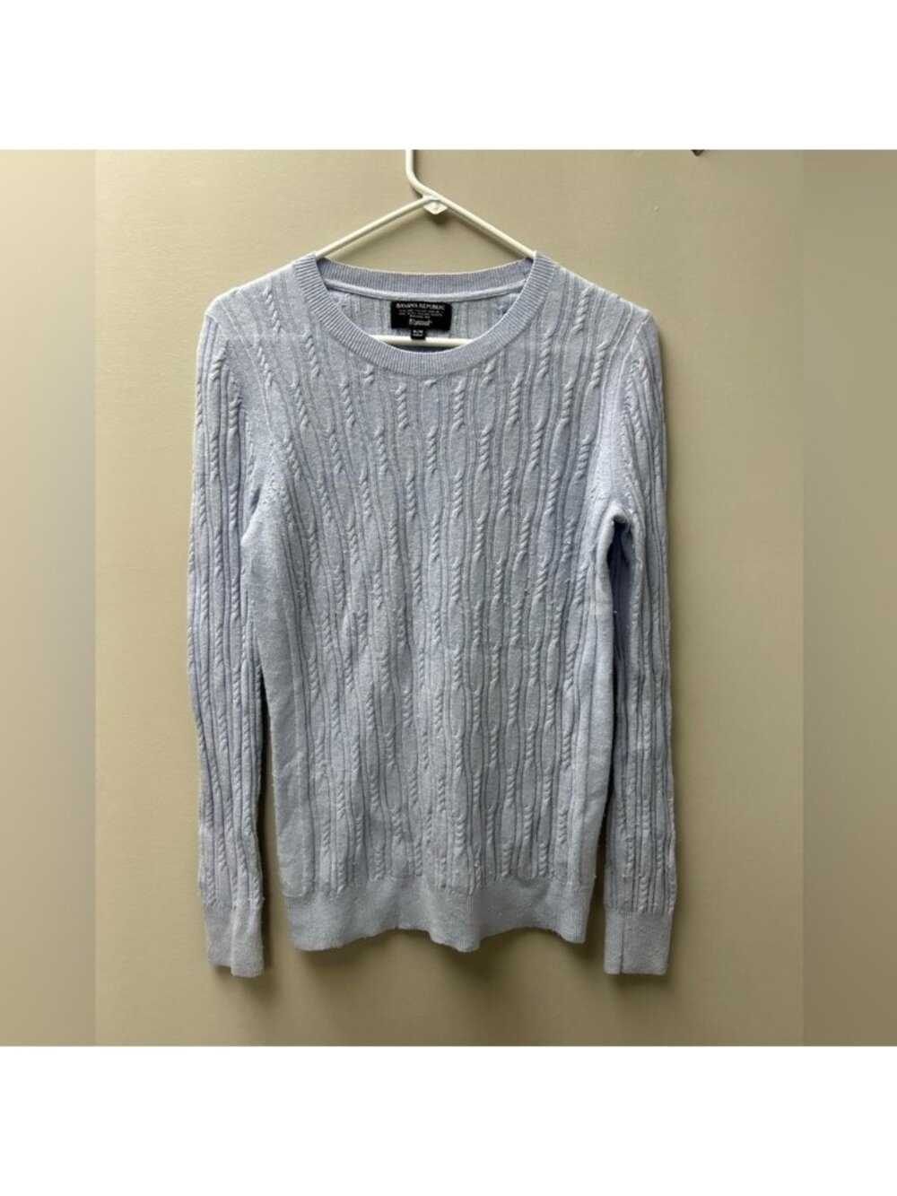 Banana Republic Light Blue Cable Knit Sweater